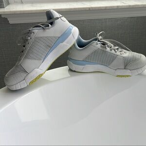 KURU White and Blue Athletic Sneakers